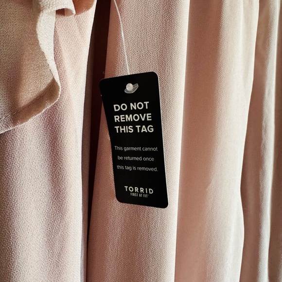 Size 24 Torrid Blush Pink Chiffon Maxi Dress - Picture 7 of 8